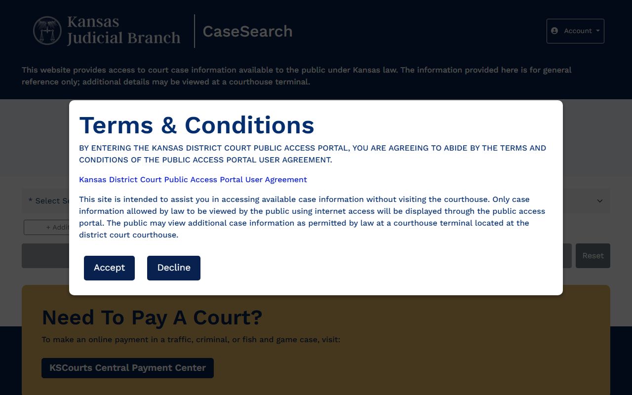 Haskell County court records after jail arrest Kansas Case Search portal